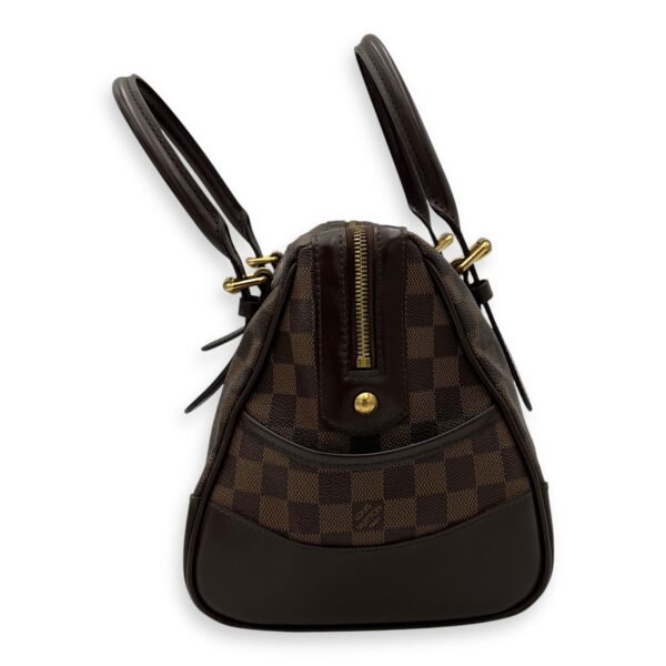 Berkeley Top Handle Bag Brown in Coated Canvas, Gold hardware - Image 4
