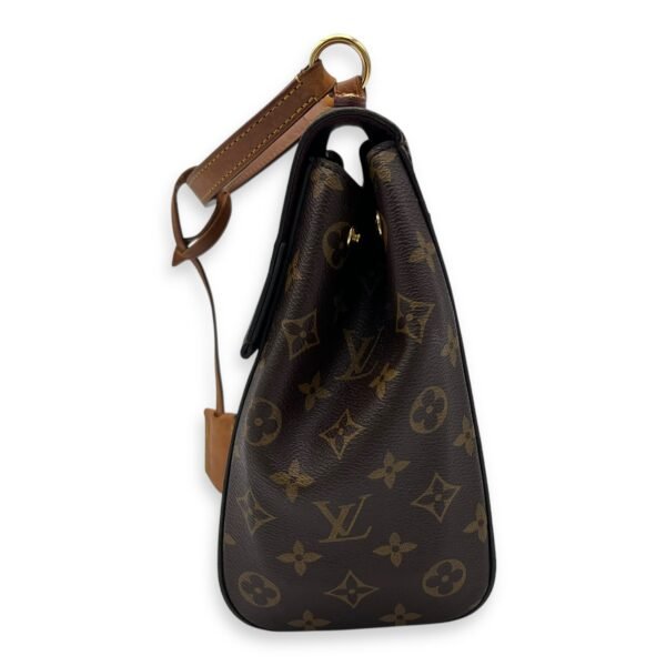 Cluny Top Handle Bag MM Brown in Monogram Coated Canvas, Gold hardware - Image 4