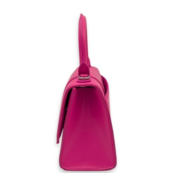 Hourglass XS Top handle bag in Calfskin, Silver Hardware - Image 4