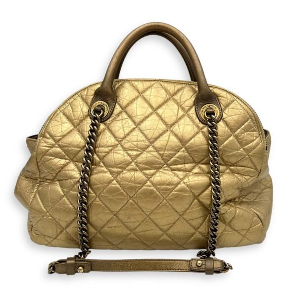 2 WAY BAG Top Handle Bag Gold in Calfskin, Brushed Gold hardware - Image 3