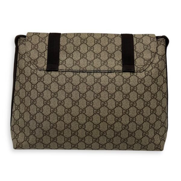 GG Supreme Messenger Brown in Coated Canvas, Silver hardware - Image 2