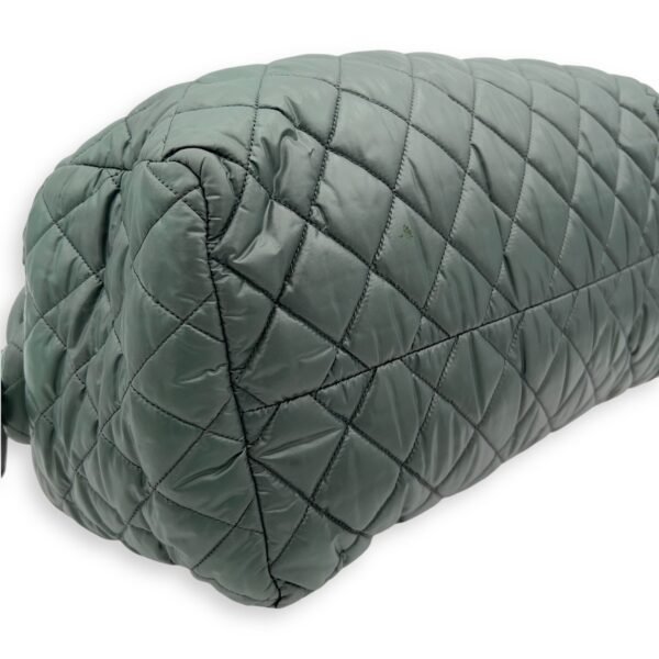 Coco Cocoon Top handle bag in Nylon, Silver Hardware - Image 4
