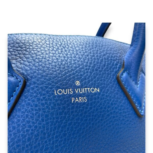 LockIt PM Blue Top Handle Bag in Calfskin, Gold hardware - Image 6