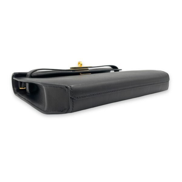 Kelly Depeches Black in Calfskin, Gold hardware - Image 5