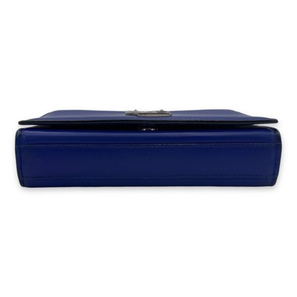 Kate Crossbody Bag Blue in Calfskin, Silver hardware - Image 5
