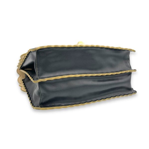 Kan I Shoulder Bag Black in Calfskin, Gold hardware - Image 5