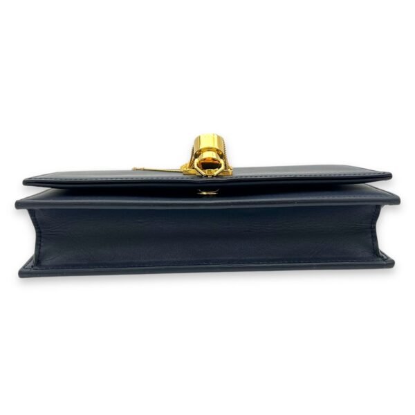 Kate Small Blue Wallet On Chain in Calfskin, Gold hardware - Image 5