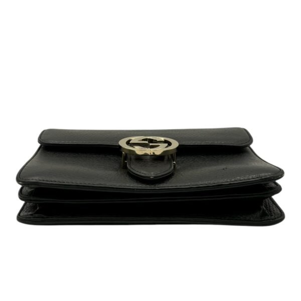 Interlocking G Shoulder Bag Black in Calfskin, Gold hardware - Image 5