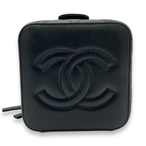 CC Vanity Bag Black in Lambskin, Gold hardware - Image 5