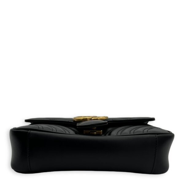 GG Marmont Shoulder Bag Mini Black in Calfskin, Gold hardware - Image 5