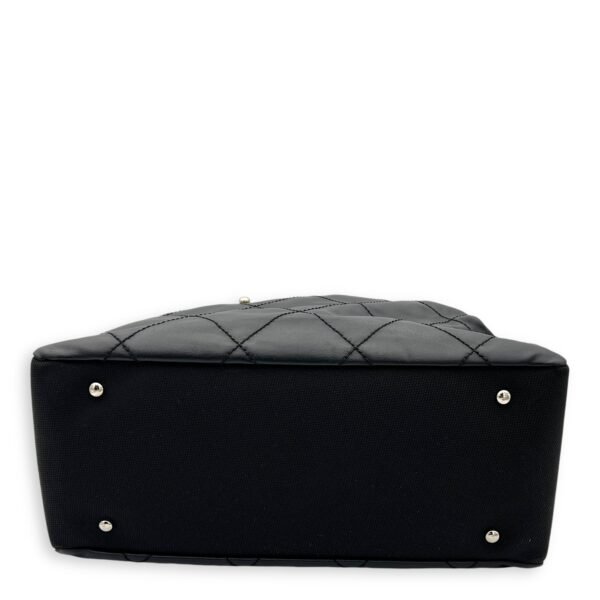 Biarritz Tote Bag Black in Coated Canvas, Silver hardware - Image 5