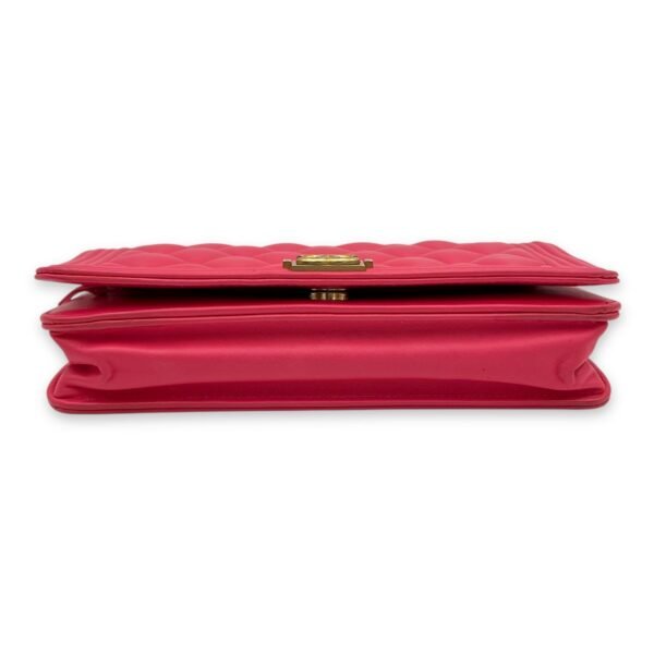 Boy Wallet On Chain Pink in Calfskin, Gold hardware - Image 5