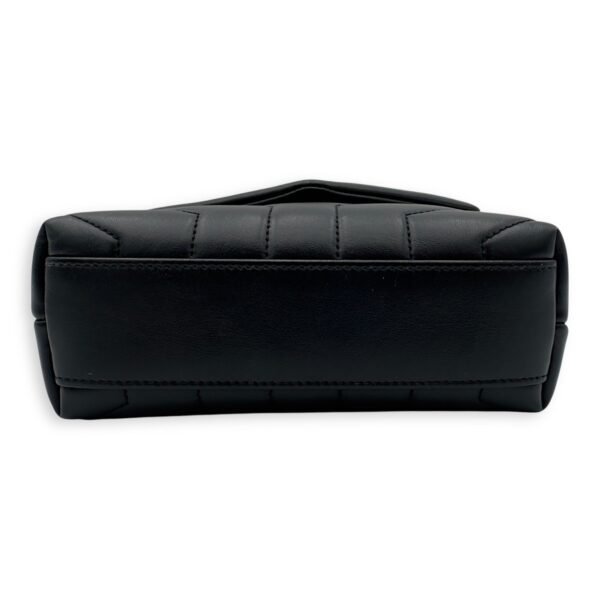 Loulou Toy Black Crossbody Bag in Calfskin, Gold hardware - Image 5