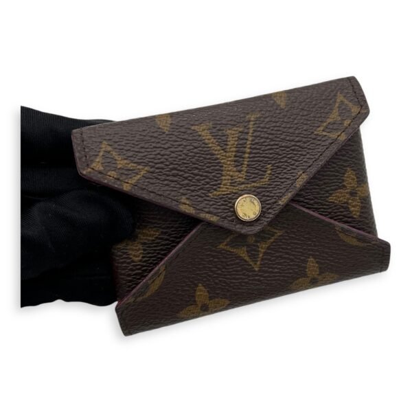 Kirigami Pouch Brown in Monogram Coated Canvas, Gold hardware - Image 11