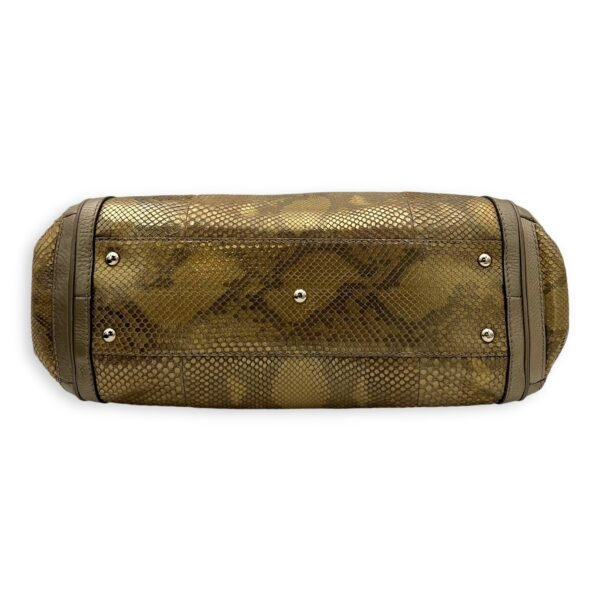 Bella Gold Tote Bag in Python Leather, Gold hardware - Image 5