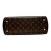 Florine Brown Top Handle Bag in Canvas, Gold hardware - Image 5