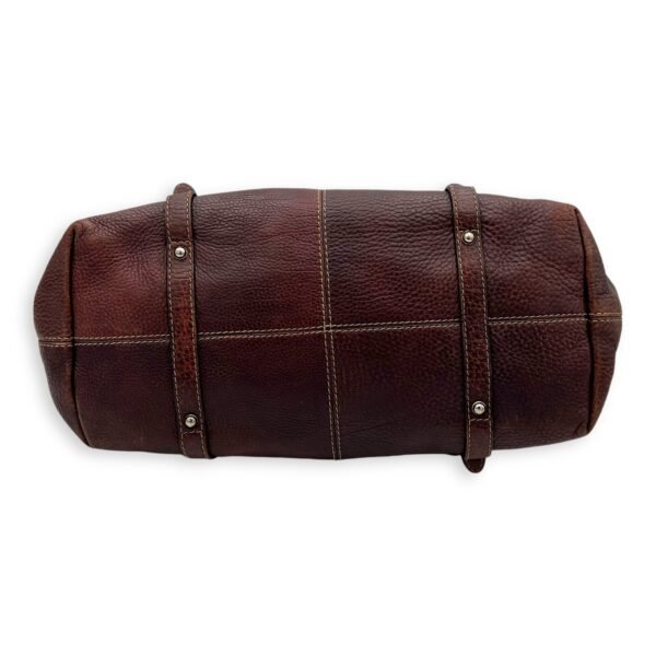 GG Tote Bag Brown in Calfskin, Silver hardware - Image 5