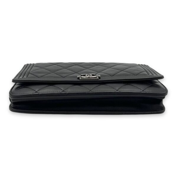 Boy Wallet On Chain Black in Lambskin, Ruthenium hardware - Image 5