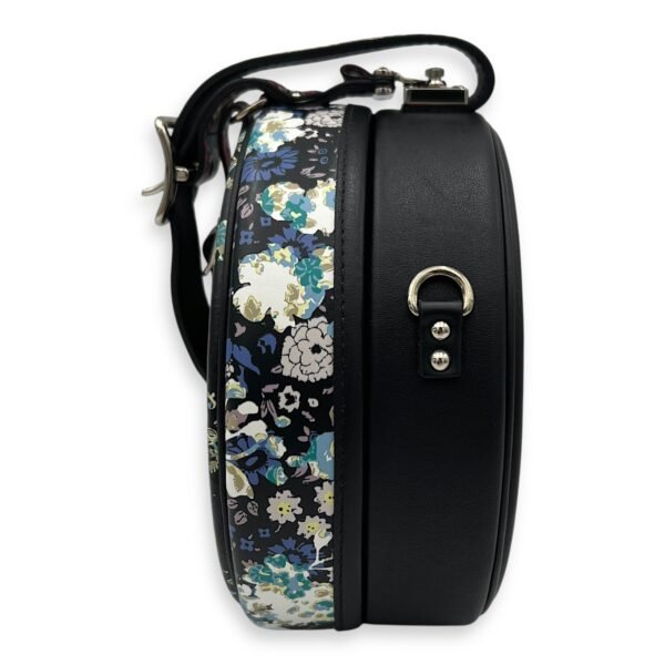 Floral Print Petite Boite Chapeau Multi-colour Crossbody Bag in Calfskin, Silver hardware - Image 3