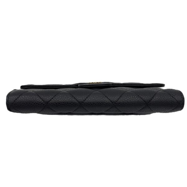 CC Wallet Black in Caviar Leather, Silver hardware - Image 5