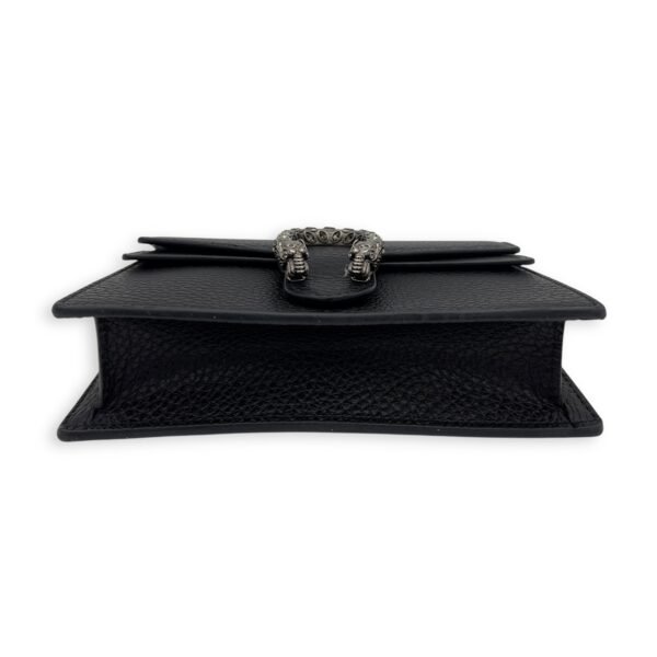 Dionysus Crossbody Bag Super Mini Black in Calfskin, Silver hardware - Image 5