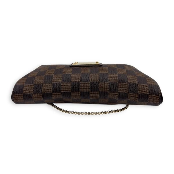 Eva Shoulder Bag Brown in Coated Canvas, Gold hardware - Image 5