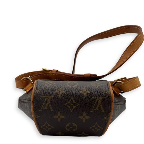 Ellipse Backpack Brown in Monogram Coated Canvas, Gold hardware - Image 5