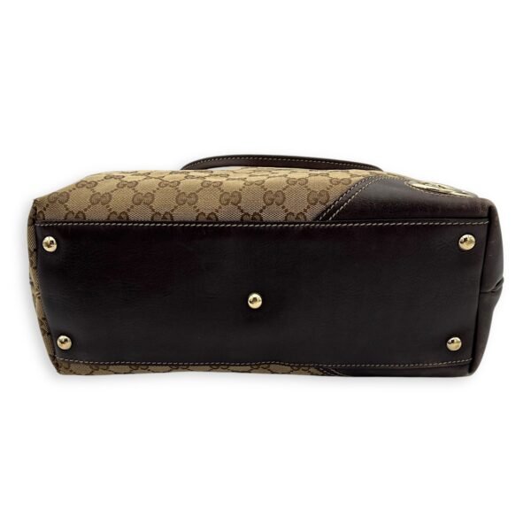 GG Tote Bag Brown in Canvas, Gold hardware - Image 5