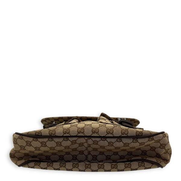 GG Canvas Brown Messenger in Jacquard, Silver hardware - Image 5