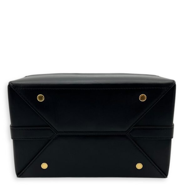 boston Top Handle Bag Black in Calfskin, Gold hardware - Image 4