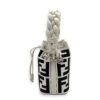 Mon Tresor Mini White Bucket Bag in Canvas, Silver hardware - Image 3