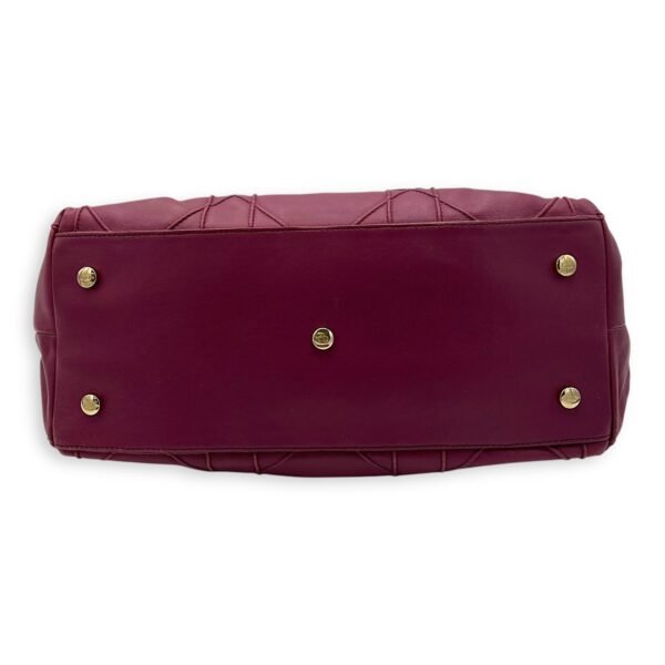 Granville Top Handle Bag Purple in Calfskin, Gold hardware - Image 5