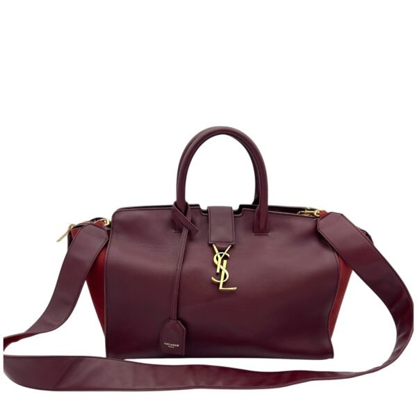 Downtown Cabas Red Top Handle Bag in Calfskin, Gold hardware - Image 7