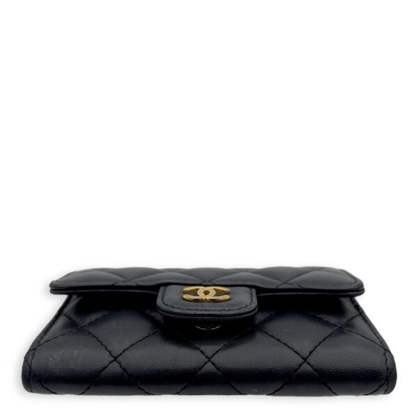 Classic Wallet Black in Lambskin, Gold hardware - Image 7