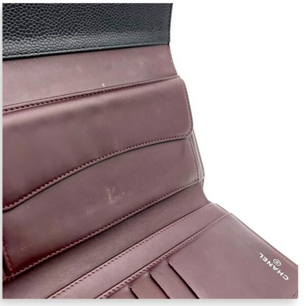 Classic Black Wallet in Caviar Leather, Silver hardware - Image 5