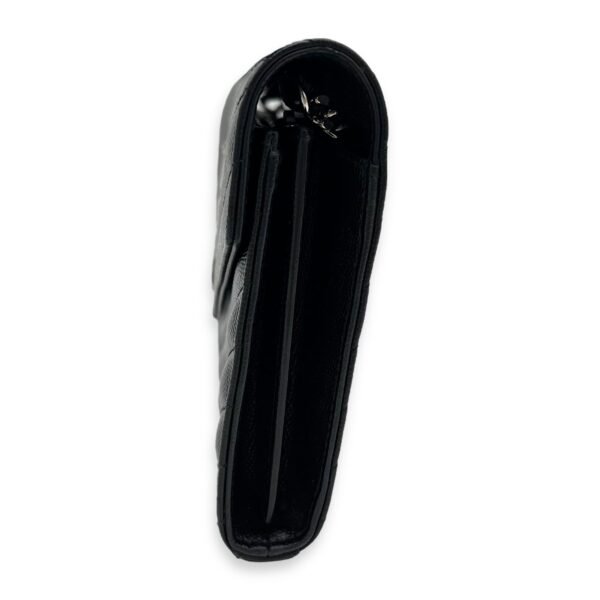 Cassandre Wallet On Chain Black in Caviar Leather, Silver hardware - Image 4