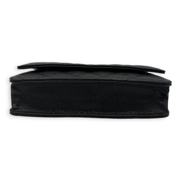 CC Wallet On Chain Black in Caviar Leather, Silver hardware - Image 25