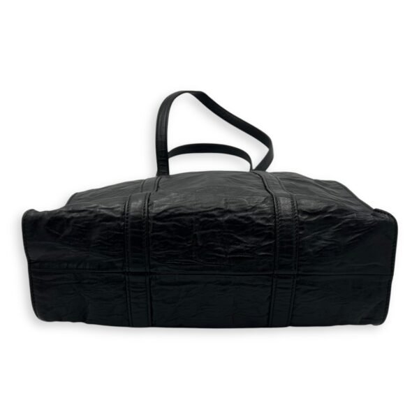 Antique Logo Small Black Tote Bag in Nappa Leather, Silver hardware - Image 5