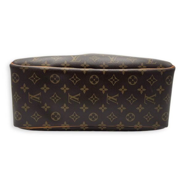Deauville MM Brown Top Handle Bag in Monogram Coated Canvas, Gold hardware - Image 5