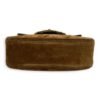 Lady Web Brown Shoulder Bag in Suede Leather, Gold hardware - Image 5