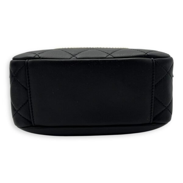 CC Camera Studded Black Shoulder Bag in Lambskin, Gold hardware - Image 5