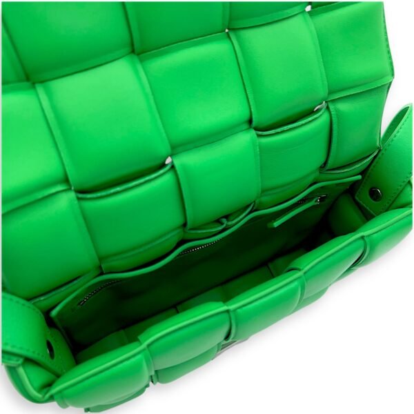 Cassette Green Shoulder Bag in Lambskin, Silver hardware - Image 5
