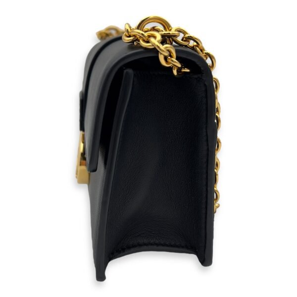 30 Montaigne East West Black Shoulder Bag in Calfskin, Gold hardware - Image 4