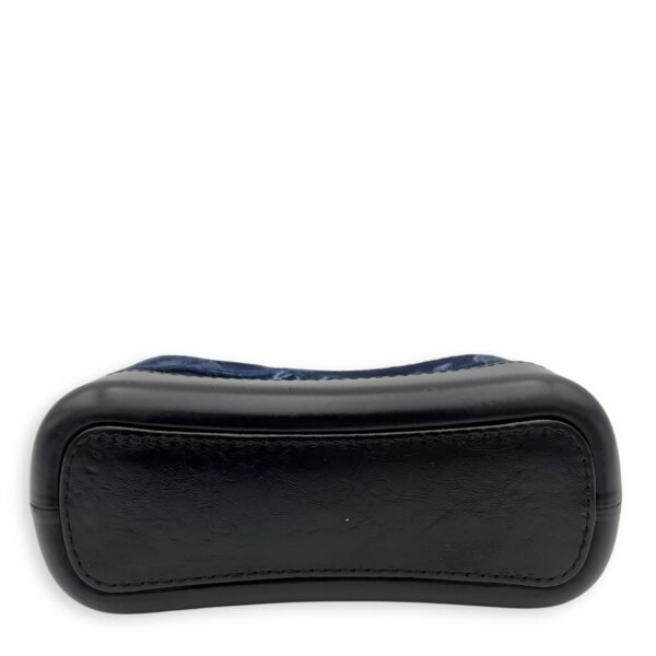 Gabrielle Small Blue Crossbody Bag in Felt Fabric, Mixed hardware - Image 5