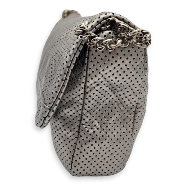 2.55 Silver Shoulder Bag in Perforated Calfskin, Mixed hardware - Image 4