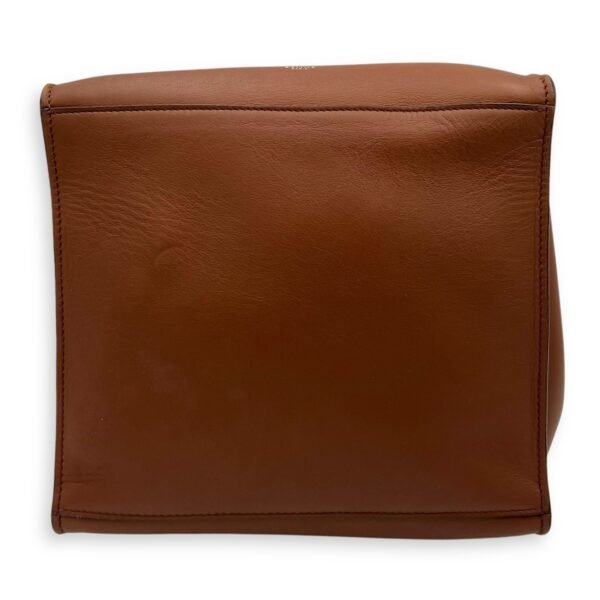 Big Top Handle Bag Brown in Calfskin, Silver hardware - Image 5