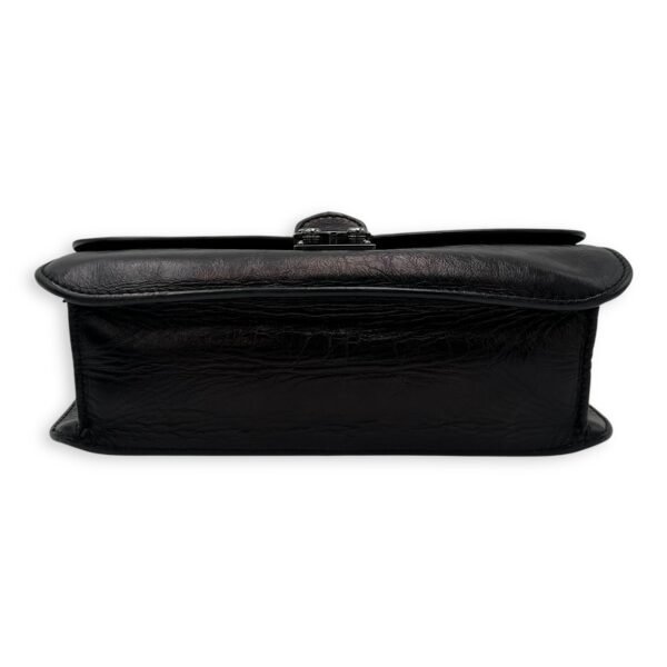 Glamlock Black Shoulder Bag in Calfskin, So Black hardware - Image 5