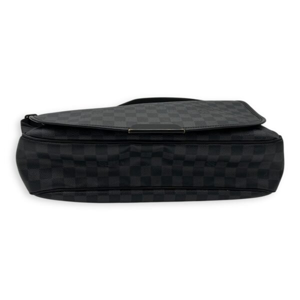 Daniel Graphite Messenger in Coated Canvas, Silver hardware - Image 5