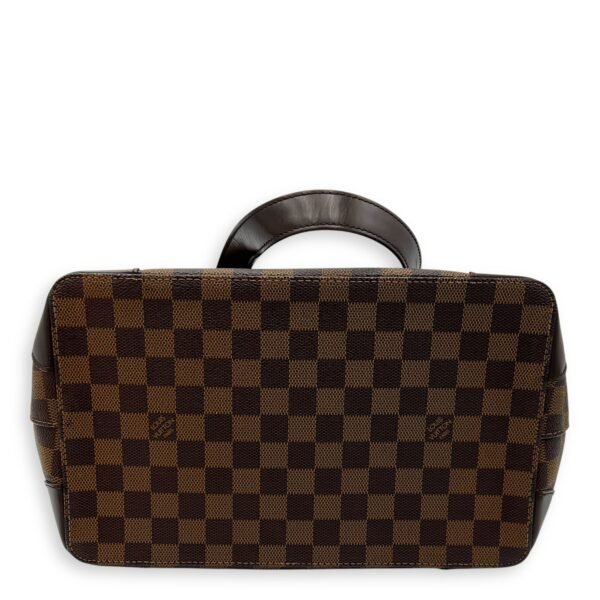 Hampstead Top Handle Bag PM Brown in Coated Canvas, Gold hardware - Image 5