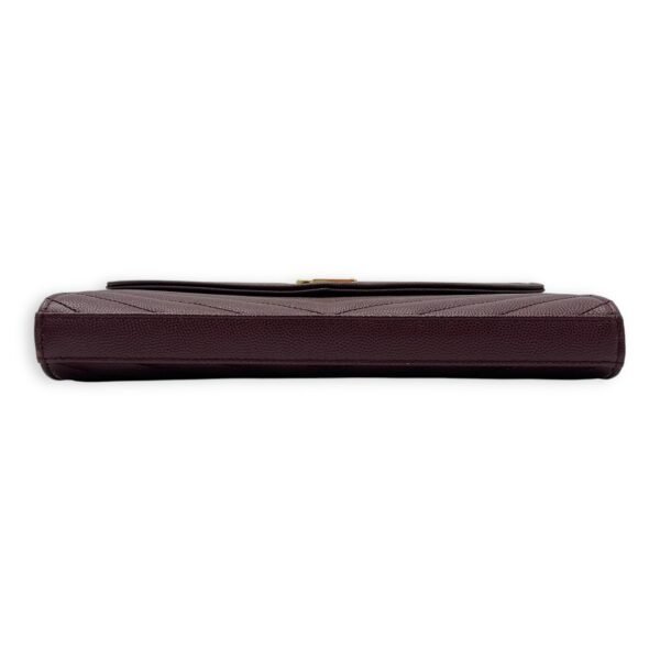 Cassandre Red Wallet On Chain in Calfskin, Gold hardware - Image 5